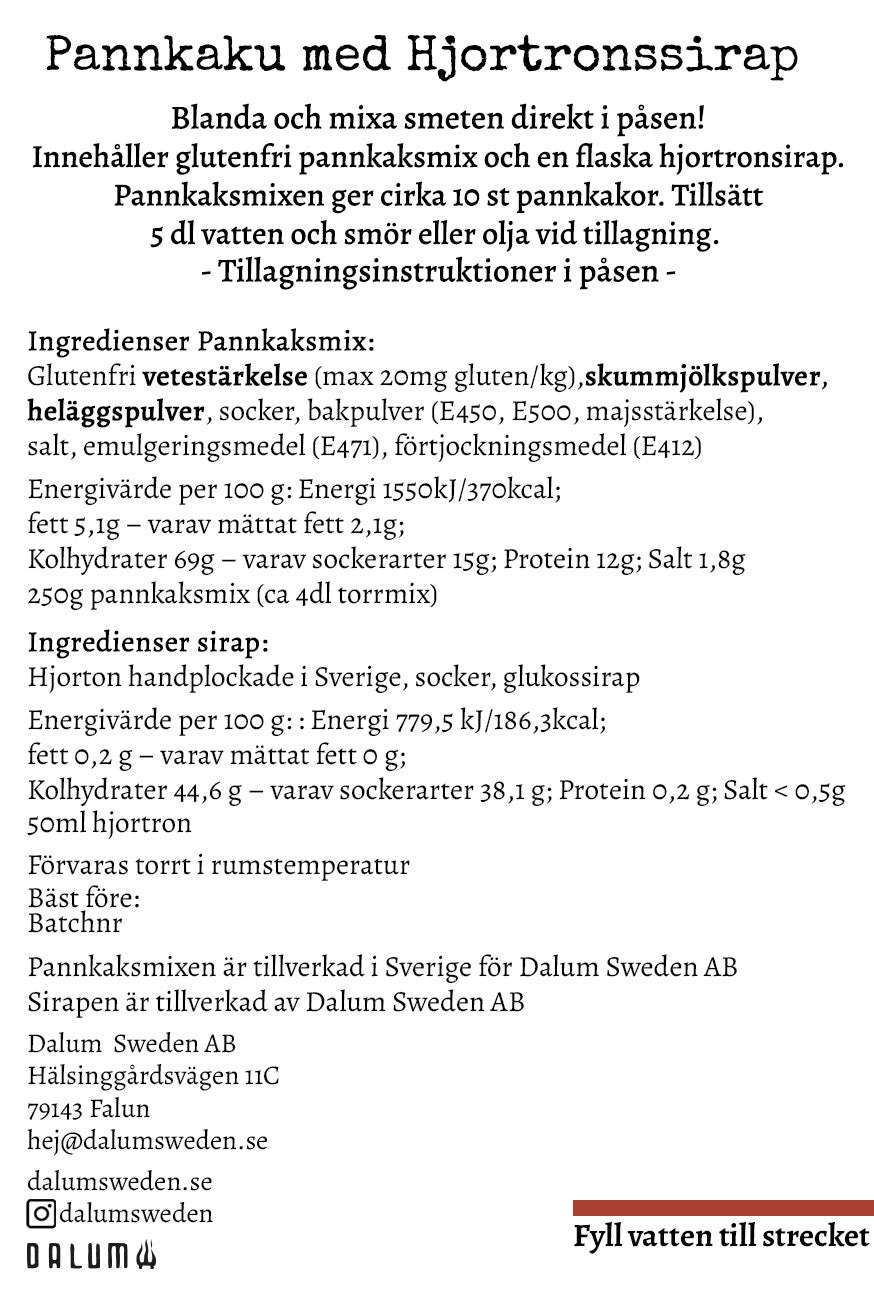 Friluftsmat Pannkaku